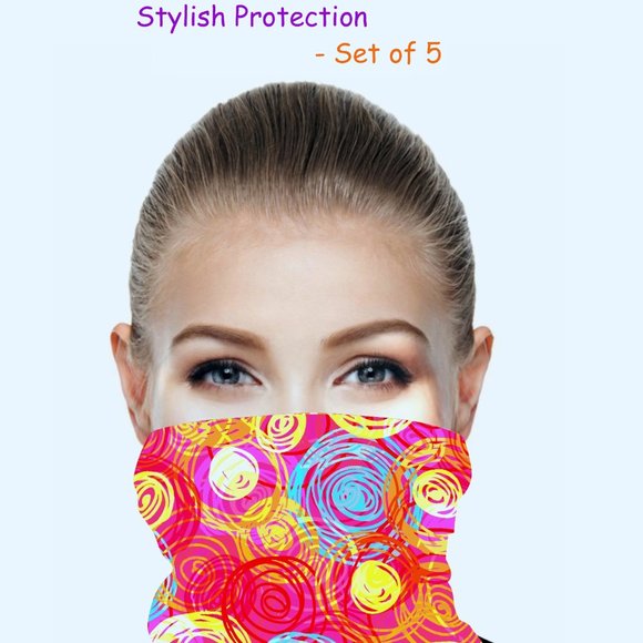 Face Protection with Style & Color - Set of 5 - Picture 1 of 3